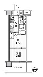 SEASONFLATS木場 2Kの間取図画像