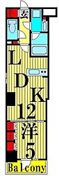 パークアクシス押上サウス 1LDKの間取図画像
