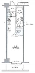 プライムアーバン豊洲 ワンルームの間取図画像