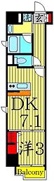 シーズンフラッツ錦糸町ウエスト 1DKの間取図画像