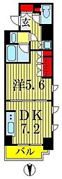 パークアクシス両国馬車通り 1DKの間取図画像