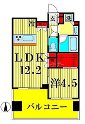 ステージファースト両国アジールコート 1LDKの間取図画像