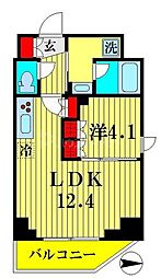 プラウドフラット錦糸町2 1LDKの間取図画像