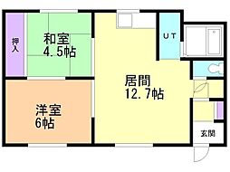 エスポワ・フチュール3 2LDKの間取図画像