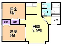 ヴィラコート 2LDKの間取図画像