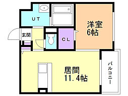 ニューピアザ 1LDKの間取図画像