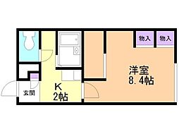 レオパレスK.Y2 1Kの間取図画像