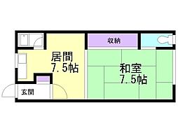 協和マンション 1DKの間取図画像