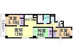 グランディア函館 3LDKの間取図画像
