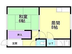 ハイツJ 1LDKの間取図画像