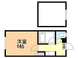 セブンスコート美原 1Kの間取図画像