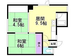 浜中アパート 1階/-