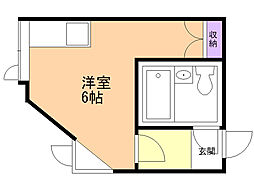 メゾンST ワンルームの間取図画像