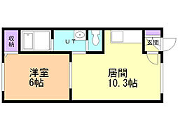 ユニボックス・2 1LDKの間取図画像