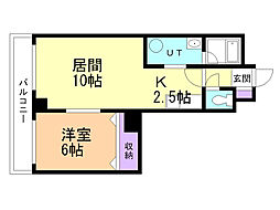 アークヒルいずみ 1LDKの間取図画像