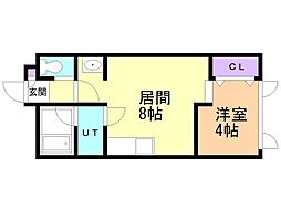 フラット33 1LDKの間取図画像