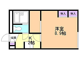 レオパレスオリーブ 1Kの間取図画像
