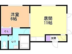 パステルハイツ杉並 1LDKの間取図画像