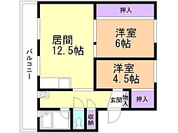 ビレッジハウス金堀1号棟 4階/405