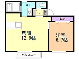 セントラルステージ本町 1LDKの間取図画像