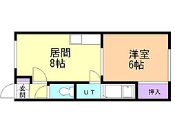 TADマンシオン 1LDKの間取図画像