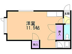 アルファヒルズ1 ワンルームの間取図画像