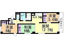 グランディア函館 3LDKの間取図画像
