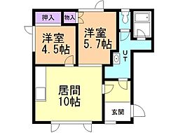 永井アパート B 2階