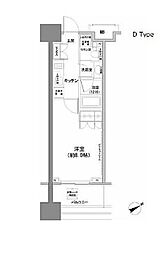パークハビオ西新宿 1Kの間取図画像