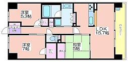 大阪ベイレジデンス 3LDKの間取図画像