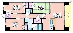 大阪ベイレジデンス 3LDKの間取図画像
