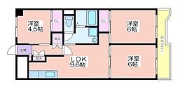 サン・コーポラス南港27号棟 3LDKの間取図画像