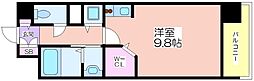 RESIDIA靱公園 1Kの間取図画像