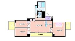 クロスレジデンス大阪新町 3LDKの間取図画像