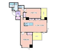 クロスレジデンス大阪新町 3LDKの間取図画像