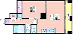 西青山ビル 1LDKの間取図画像
