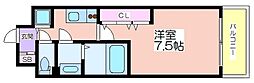 Luxe我孫子 1Kの間取図画像