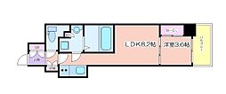 ミラージュパレス本町Depart 1LDKの間取図画像