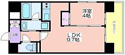 ラブニール西長堀パークフロント 1LDKの間取図画像