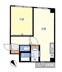 ストーク西麻布 1LDKの間取図画像
