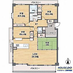 パークフィールドみさとテラ・ウエスト2街区2号館 4LDKの間取図画像