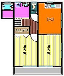 ピア西小川 2DKの間取図画像