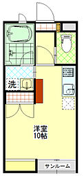 ステイツ八尾 1Kの間取図画像