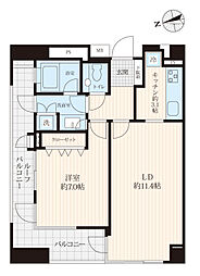 マートルコート恵比寿南 1LDKの間取図画像