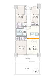 シティコープ梶ヶ谷 3LDKの間取図画像
