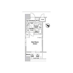 COMFORIA行徳 1Kの間取図画像
