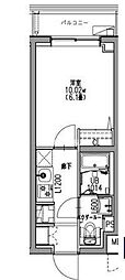 エスレジデンス行徳クーラン(S-RESIDENCE行徳courant) 1Kの間取図画像