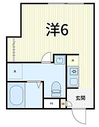 フィオーレ金町 ワンルームの間取図画像