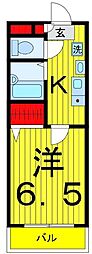 ヘーベルメゾン尚 1Kの間取図画像