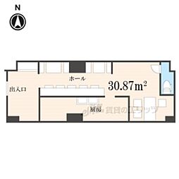 銀閣寺南の間取図画像
